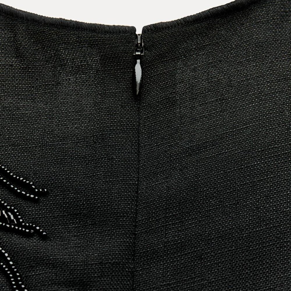 ZARA EMBROIDERED MIDI DRESS ZW COLLECTION Size Medium NEW WITH TAG! - Picture 10 of 10